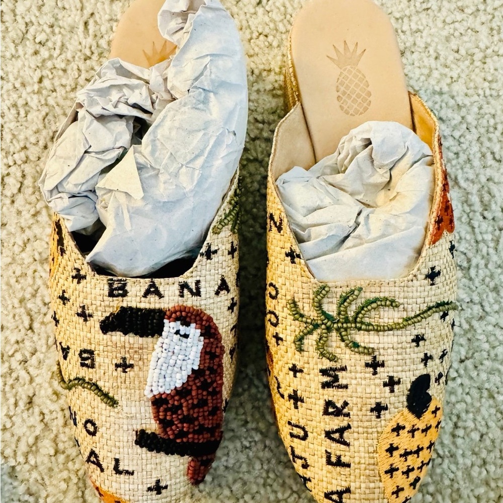 Farm Rio beaded mules